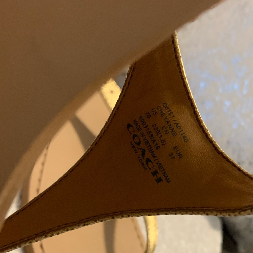 Coach Gold Sandals - Picture 5 of 5